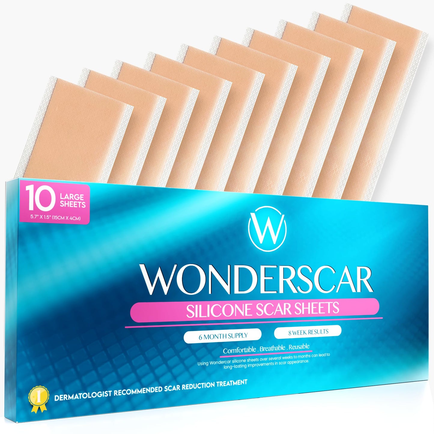 10 Large Silicone Scar Sheets